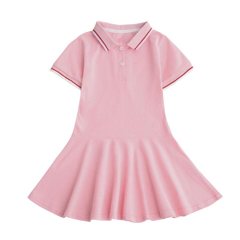 Exquisite Girls' Summer Cotton Polo Dress - Academy Style Princess Dress School Uniform