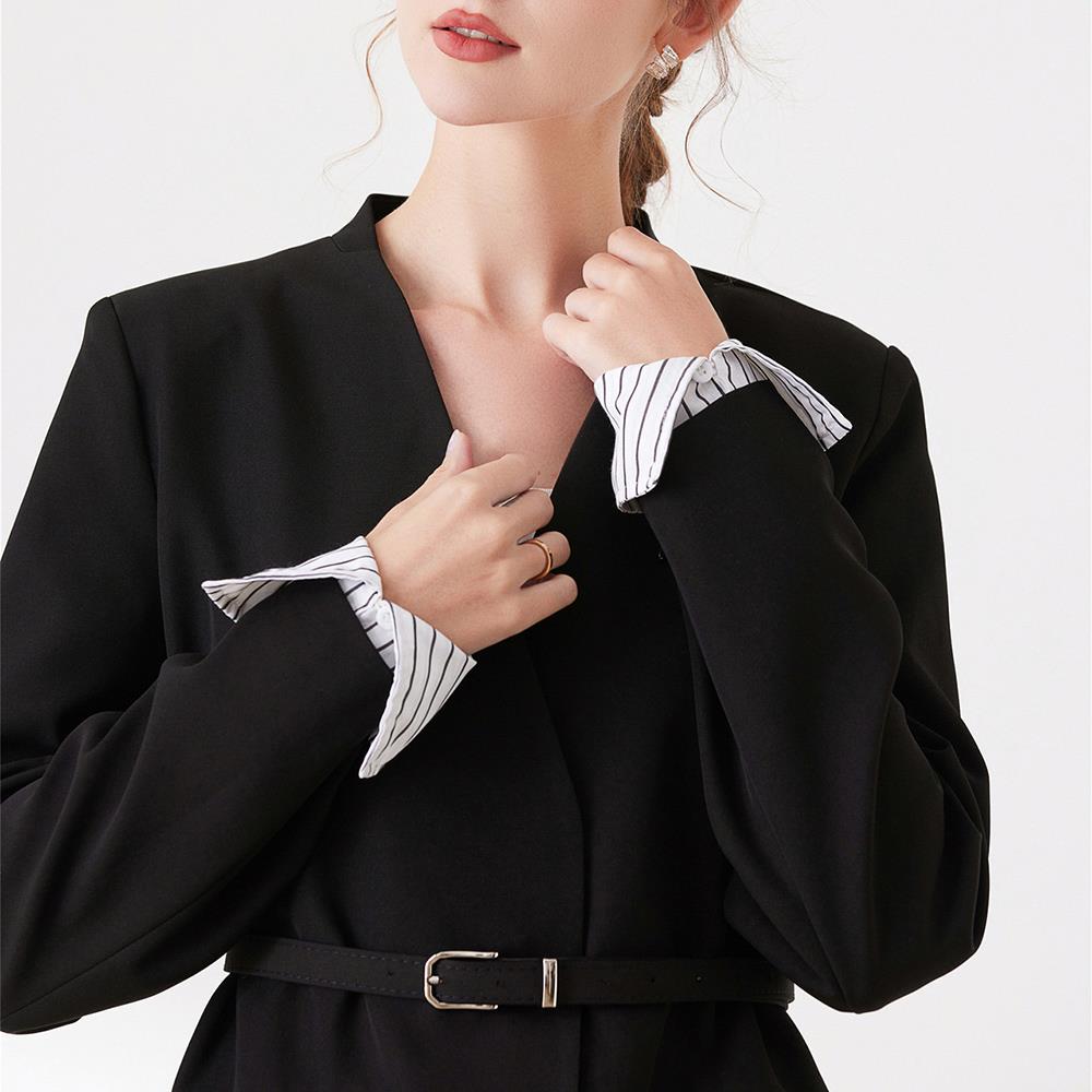 Unisex Striped Detachable Shirt Fake Cuff Sleeves Men And Women Decorative Fake Hand Sleeves Black Blue White False Wrist Cuffs