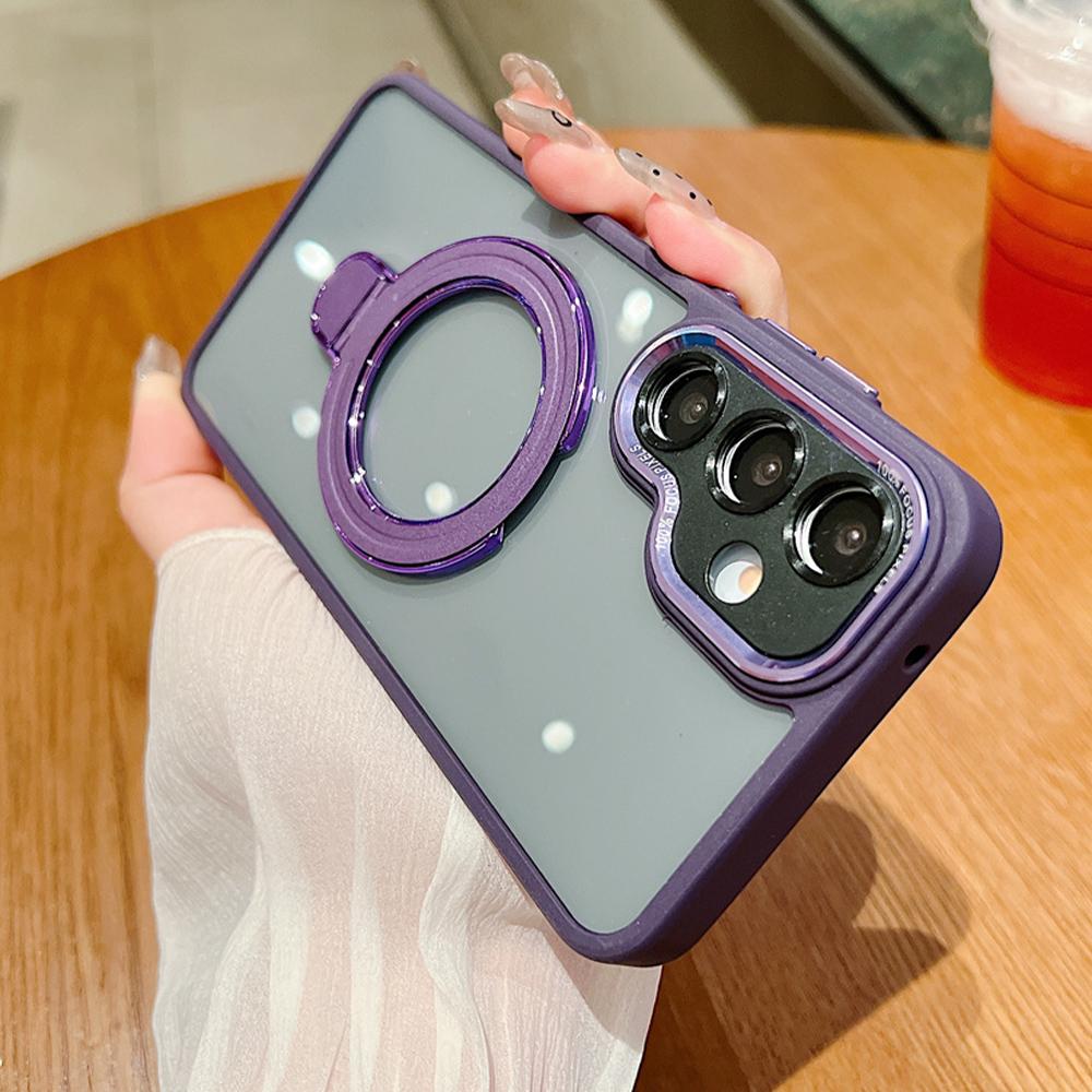 

Роскошный металлический магнитный чехол-подставка Magsafe для Samsung S24 Ultra S23 Plus A55 A54 A35 A34 A25 A15 A14 A13 A12 A05 For Galaxy A15&Case & Holder