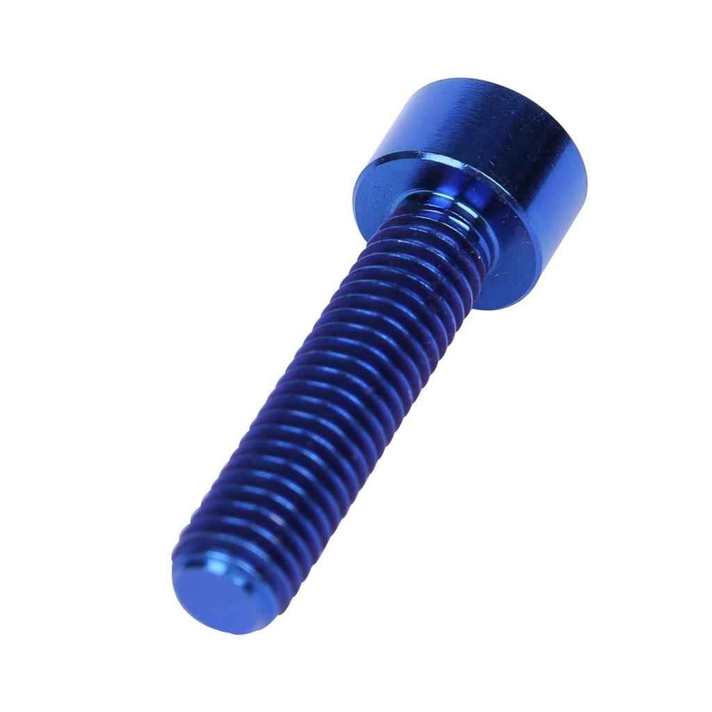 4PCS Titanium Bolt Ti Screw M6x10 16 18 20 25 30 35mm Column Allen Hex Bolt (Blue, M6x25mm)