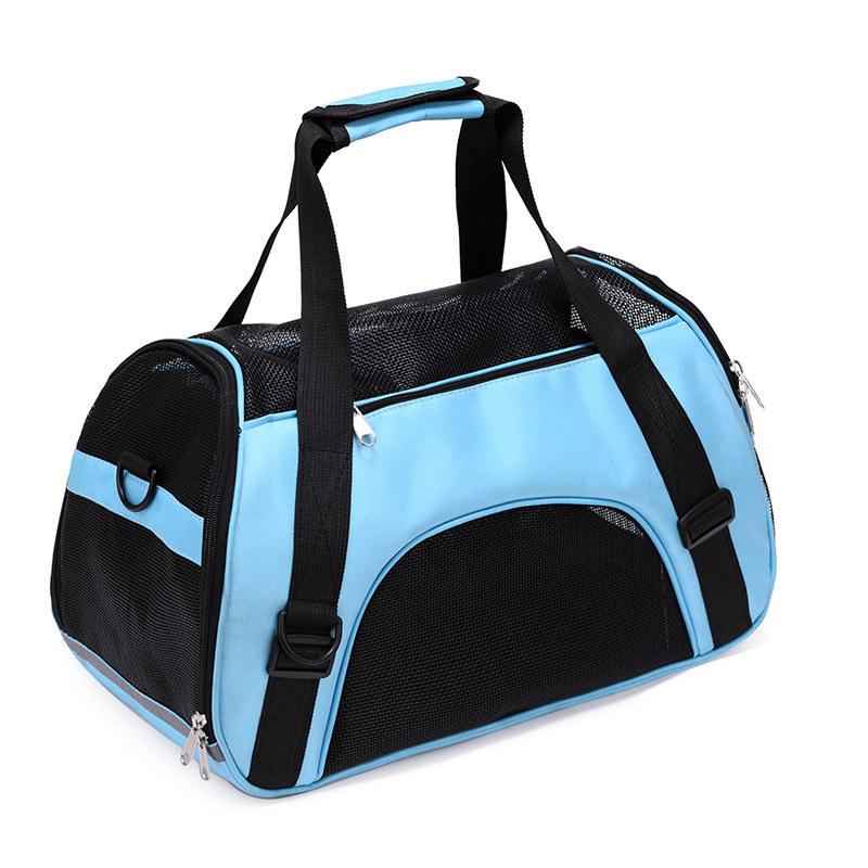Portable Oxford Material Pet Cat and Dog Carrier Backpack Foldable Mesh Breathable Pets Transport Bag with Accessories