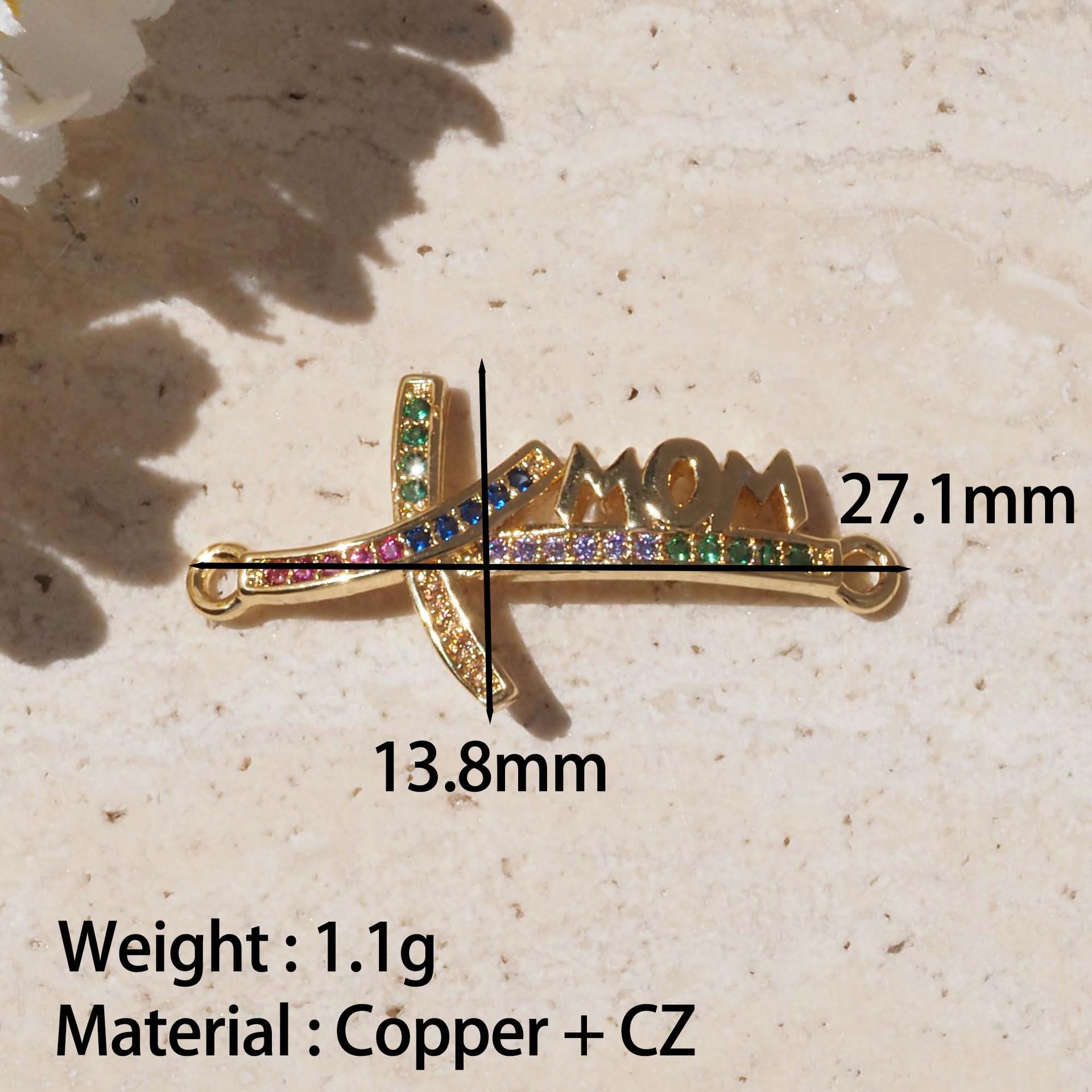 Позолоченный браслет с подвеской-сердцем MAMA в подарок на День матери 18K Gold