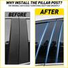 For HYUNDAI GENESIS G80 Sedan Black Pillar Posts Window Trim Cover 2015-22