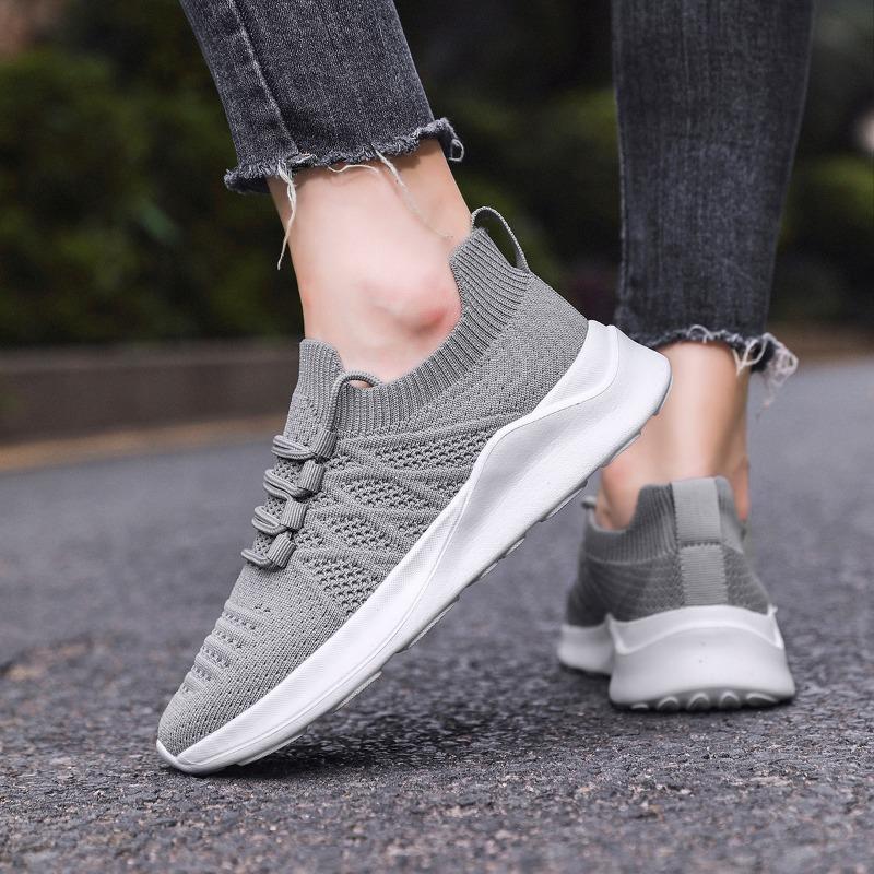 

Damyuan Новые мужские кроссовки для бега, женские дышащие кроссовки, летняя спортивная обувь на воздушной подушке для пар, тренировочная обувь на шнуровке для активного отдыха 41 светло-серый