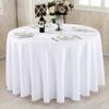 Solid Round Polyester Tablecloth for Wedding Banquet Birthday Party Holiday Celebration Hotel Event Decoration