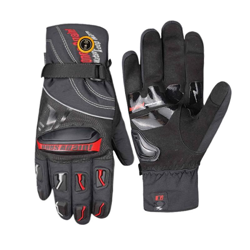 Waterproof Heated Touchscreen Gloves for Motorcycle and Cycling – Windproof Winter Warmth for Men & Women