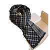 Men's Winter New Men's Wool Scarves, Boyfriend Plaid Student Men's Scarves, High-end and Versatile Trendy