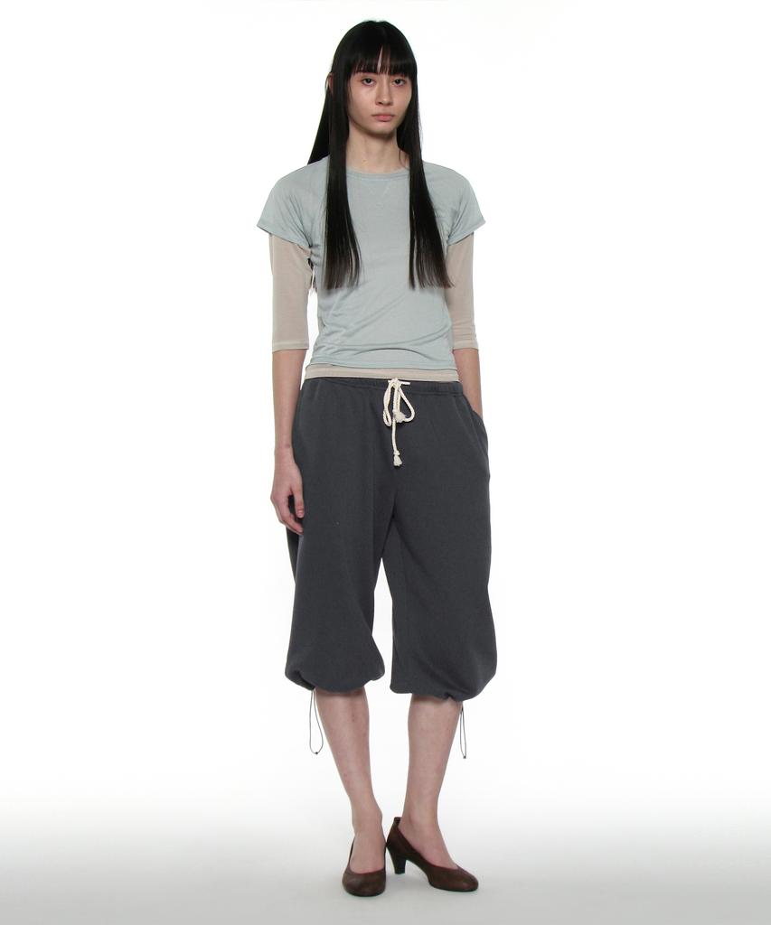 PARTIMENTO WOMEN Pwc Sheer Raglan Stitch Short Sleeve Tee_Mint