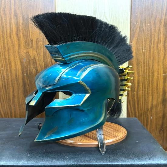 Oud-Griekse Agamemnon Helm – Stalen Trojaanse Oorlog Krijger Pantser, Handgemaakte Odyssey Film Cosplay Helm