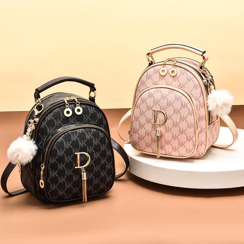 2025 new textured backpack women's large-capacity bag women's summer simple messenger bag fashion small bag women