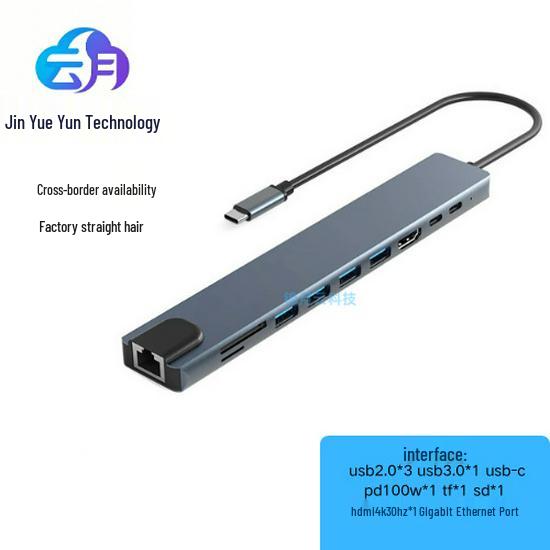 USB-C Docking Station with HDMI 4K Output, USB 3.0 Ports, and PD100W Charging