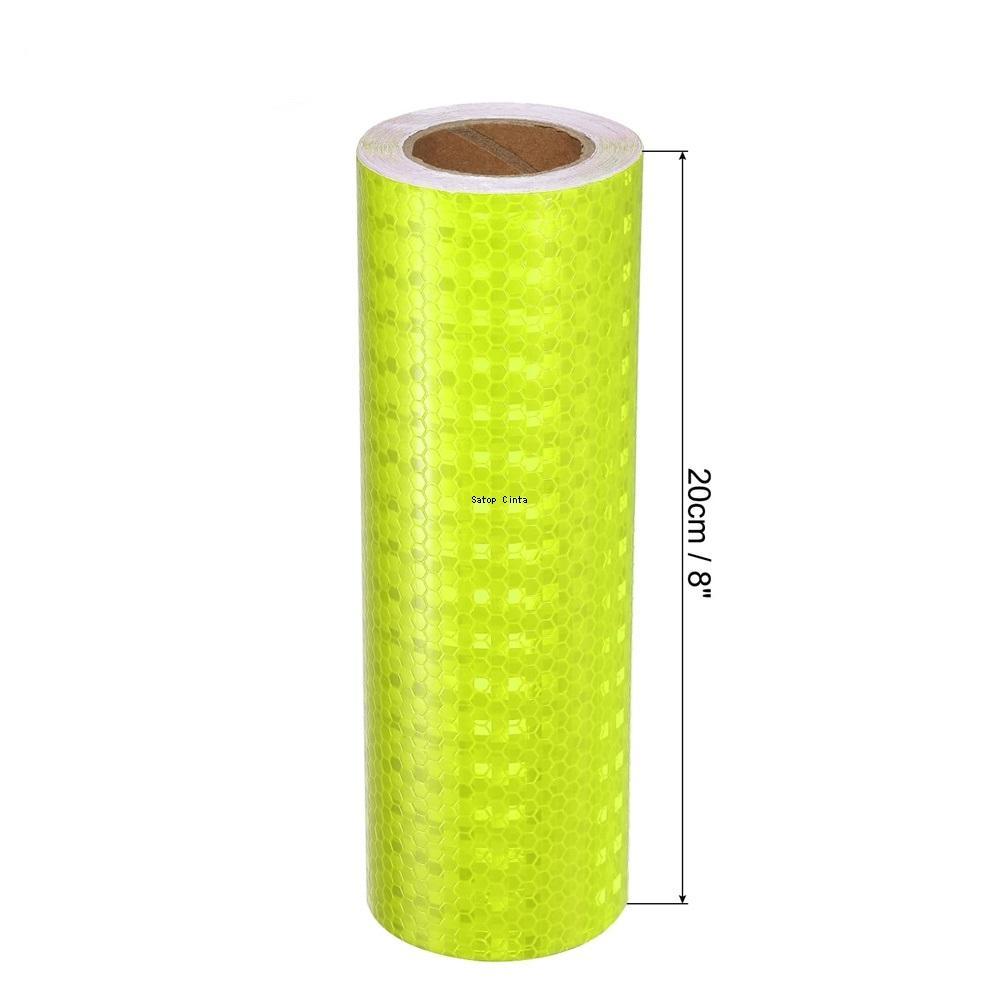 8inch Reflective Warning Tape White Red Yellow Green Blue Waterproof Strips Night Safety Self-adhesive Stickers 5M For Car Truck