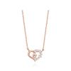 Tirr Lirr Galaxy Heart Tulip Silver Pink Necklace TNSSVP13979S