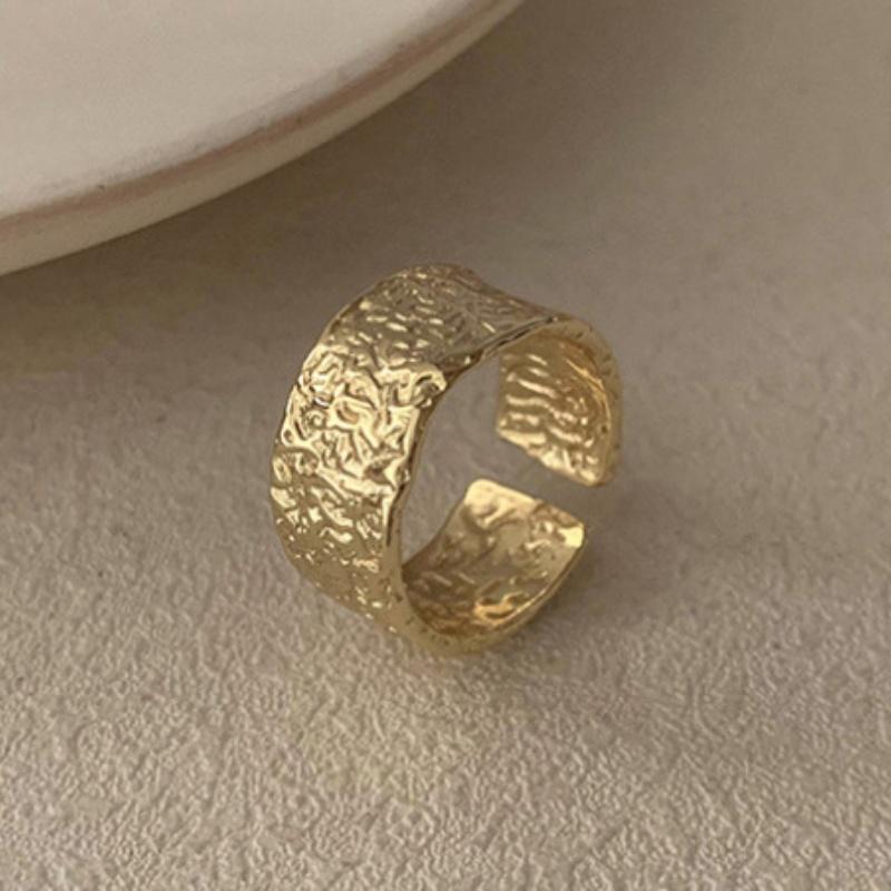 Silver Creative Irregular Concave Convex Gold Ring for Women Men Width Open Finger Rings Couple Jewelry Gifts