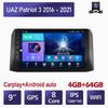 For UAZ Patriot 3 2016 - 2021 Car Radio Multimedia Player Navigation GPS WIFI Stereo Auto Android Carplay 2 Din 4+64GB