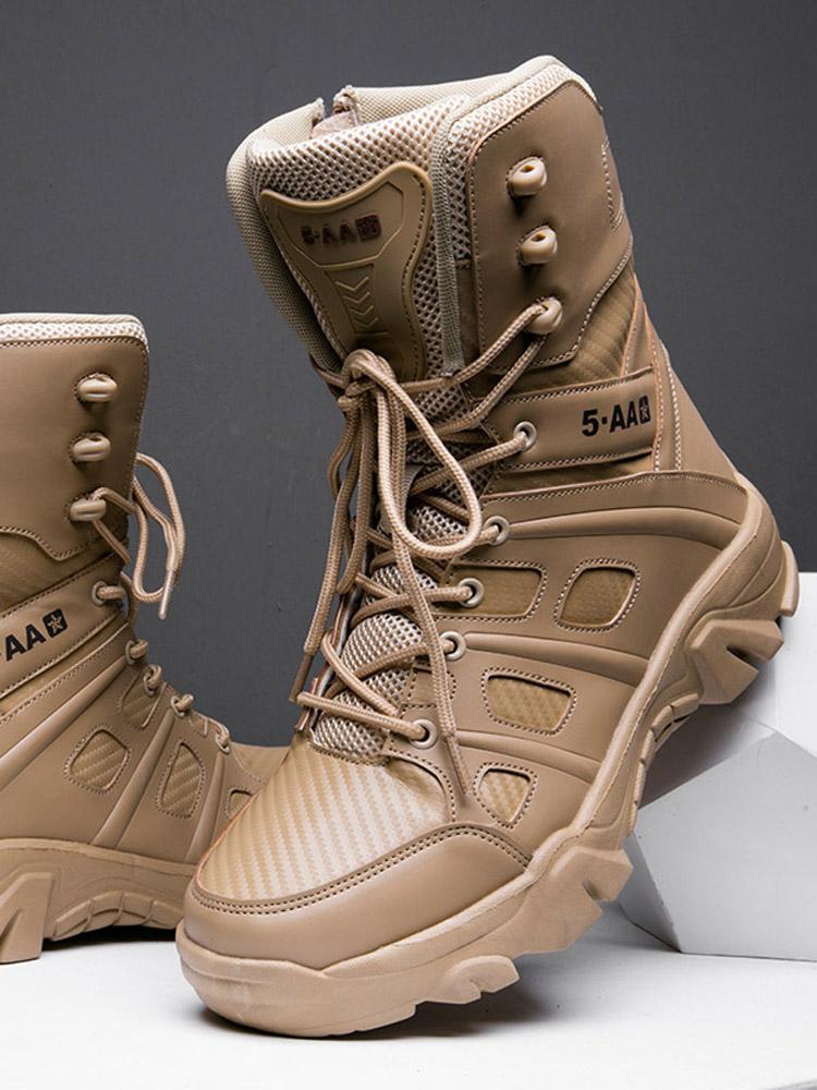 Fashion Men's Desert Tactical Boots Wear-resisting Training Boots Men Waterproof Outdoor Hiking Shoes Men Combat Ankle Boots Size 39-47
