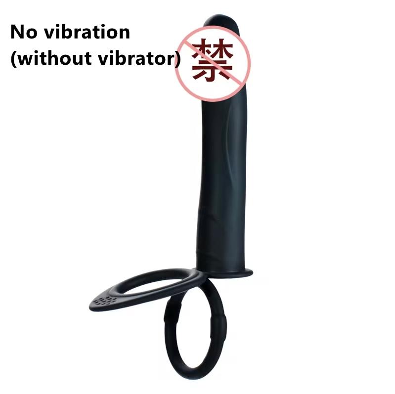 Doppelpenetration 10 Frequenzen Dildo Ring Analplug Po G-Punkt Vibrator Doppelring Lock Essence Analplug Sexspielzeug für Erwachsene