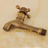 Long Garden Use Bibcock Faucet Tap Crane Antique Brass Finish Bathroom Wall Mount Washing Machine Water Faucet Taps YT-5158