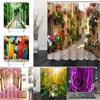Shower Pattern 3d Curtains Polyester Fabric Water Proof Curtain Bathroom Design