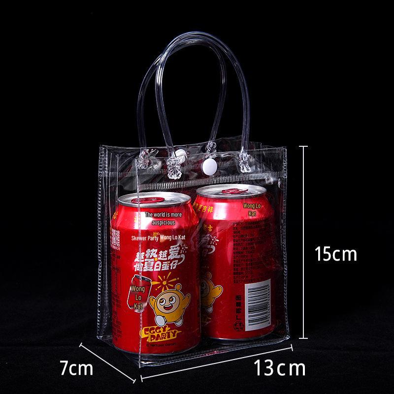 Clear PVC Tote Bag - Thickened, Trendy, Multi-Purpose Shopping or Gift Bag