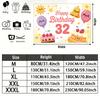 Party Backdrop Happy Birthday Birthday Balloon Pink 32 Photo Booth Background Front Door Decor