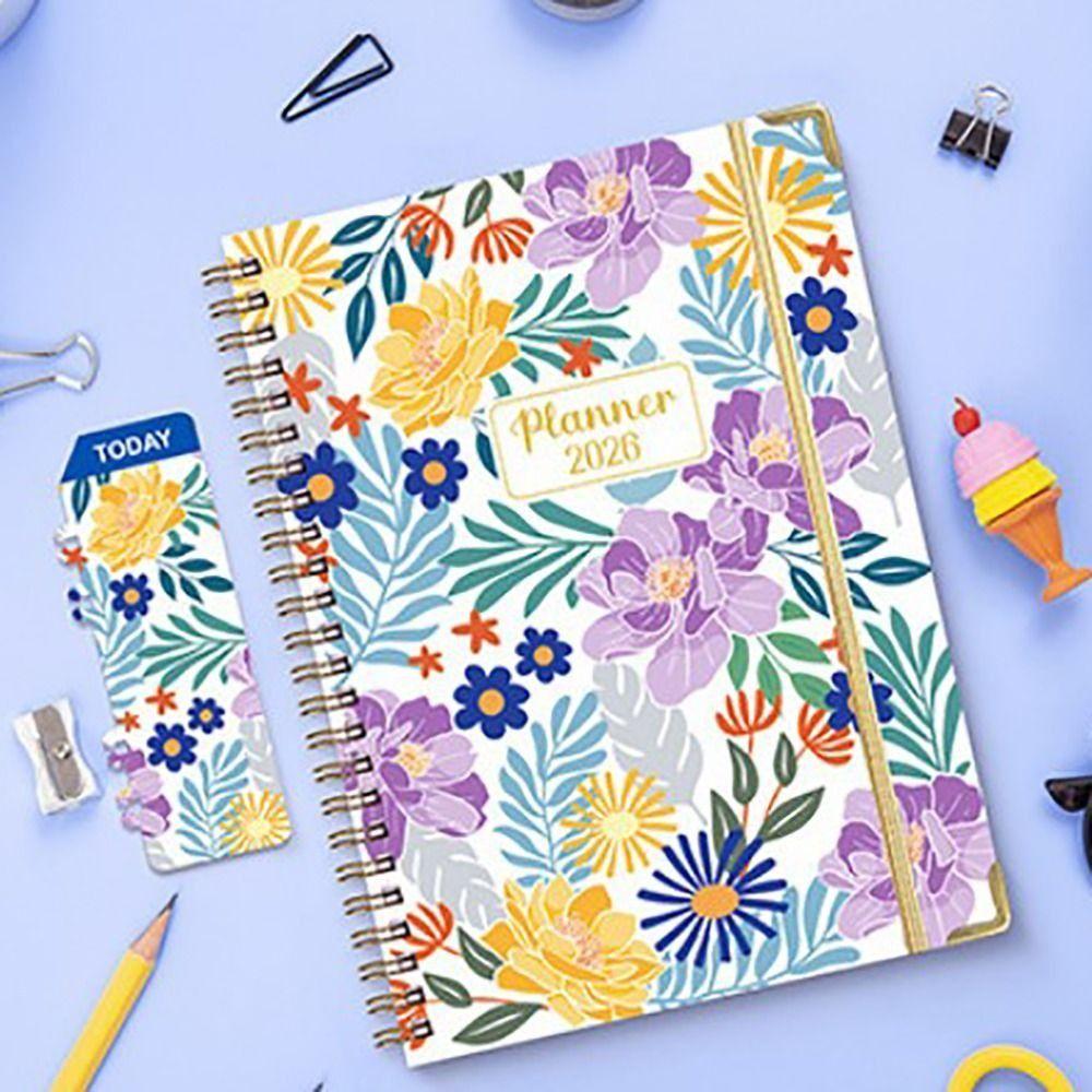 Notizbuch A5 mit Spiralbindung 2026 Tagebuch-Notizbuch 2026 Ausgabe Notizbuch Schulbedarf