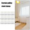Curtain Pulley Clamps 30pcs Curtain Clamps 30pc Gliders for Curtain Track Roller for Frequent Curtain Changes