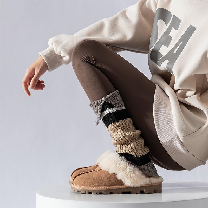 

Осенне-зимние гетры цвета кофе Майяра, утолщенные теплые гетры до икры, хаки, гольфы до середины икры, гетры в корейском стиле one size