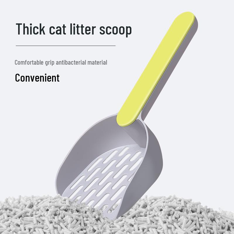 Large Thickened Cat Litter Scoop with Fine Holes - Durable Poop Scooping Tool for Pet Cleaning