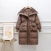 Women's Autumn Winter Insulated Cotton Jacket with European Style Sheep Wool Collar, Warm Winter Coat for Women