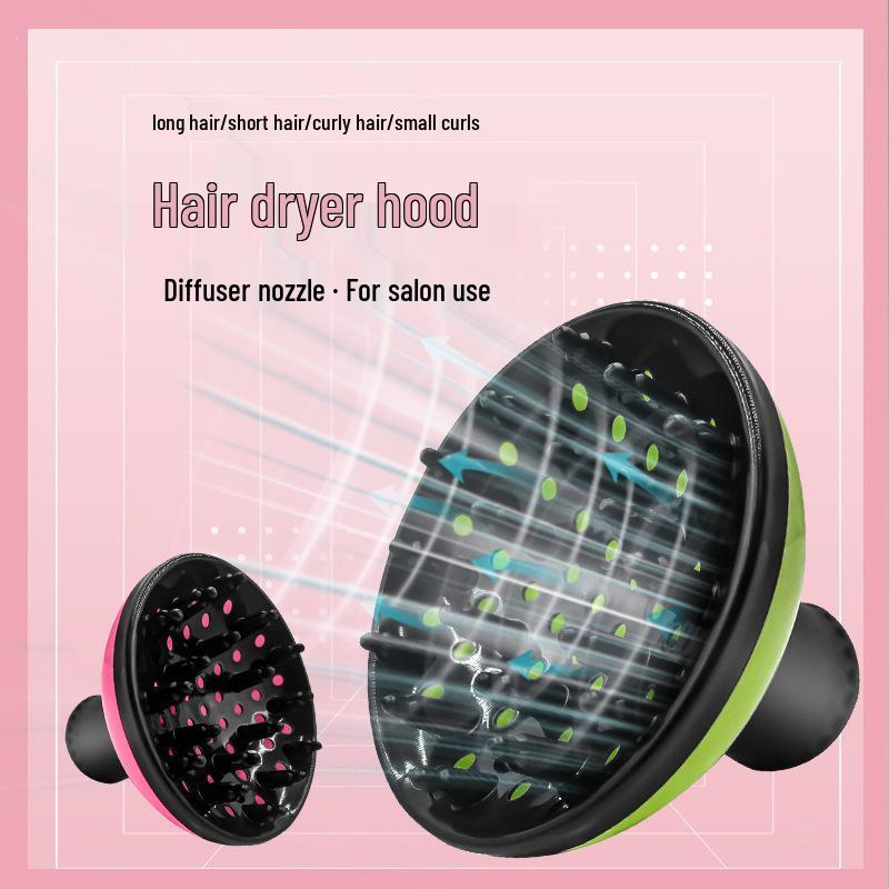 Universal Hair Dryer Diffuser with Large Nozzle & Rubber Interface for Curl Styling and Drying
