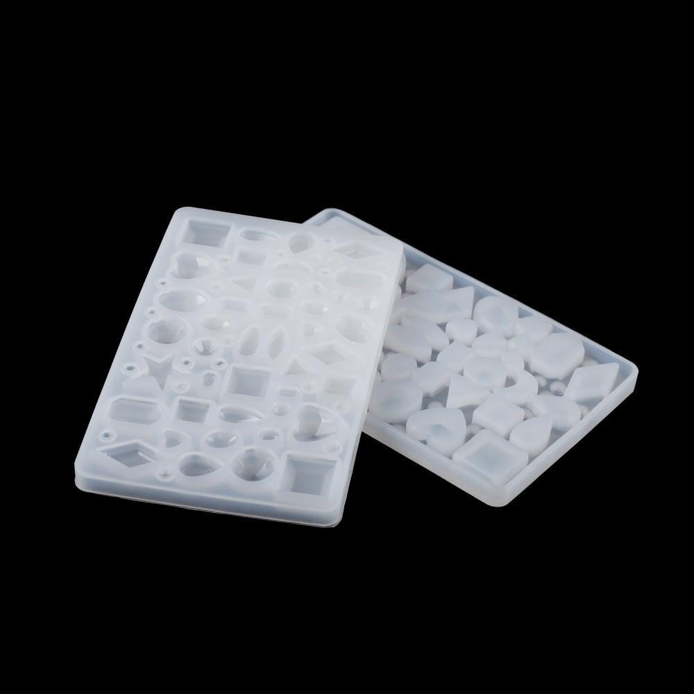 1Pcs Mirror Jewelry Crystal Epoxy Resin Mold Love Geometry Moon Variety Gemstone Pendant Mold for DIY Resin Pendants Crafts