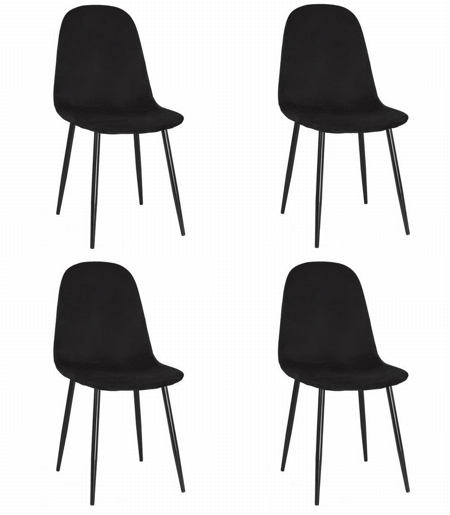 COMO chair - black velvet x 4