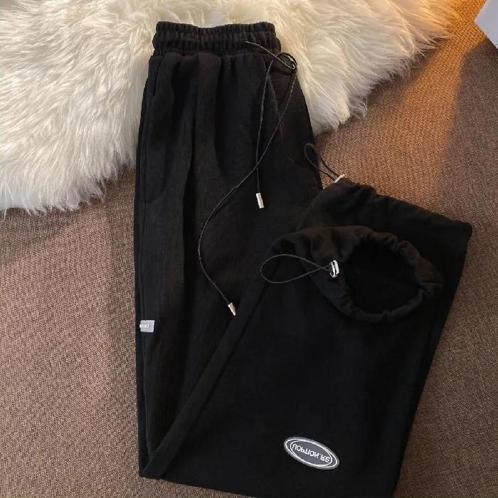 Fried Street American Loose Sports Sweatpants Women's Loose Casual Leggings Pants Summer Thin High Waist Thin Harem Pants