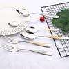 4Pcs Luxurious Flatware Cutlery Set Gold Tableware 18/10 Stainless Steel Mirror Polished Dinnerware Fork Spoon Knife Western Dinner Set