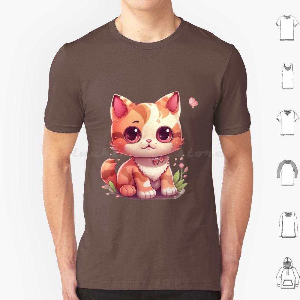 Kawaii Charming Kitty T Shirt Men Women Kids 6xl Cute Cat Illustration Cartoony Cat Design Meowing Cat Art Playful Cat