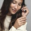 White copper silver-plated rose gold teardrop crown ring