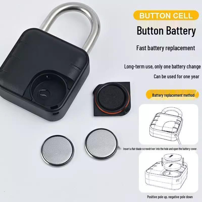 Waterproof Anti-Theft Fingerprint Smart Padlock - Stainless Steel Outdoor Lock