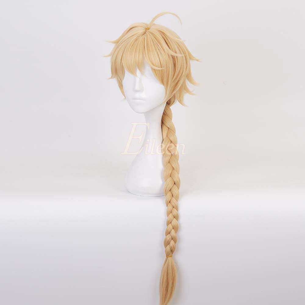 Eileen Genshin Impact Cosplay Protagonist Sky Wig Costume with Wig and Net