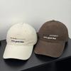 Fashion Hat autumn and winter new Korean version color letter embroidered baseball hat men and women sunshade simple big head circumference soft top