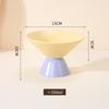 Color-Blocked Ceramic Pet Bowl Elevated Cat Bowl Protects Cervical Vertebrae Pet Supplies