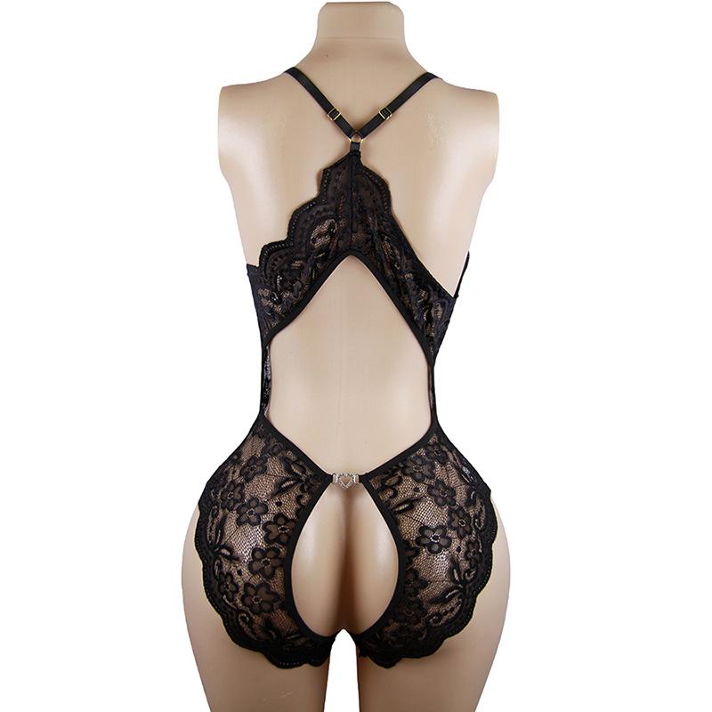 Night Concubine Sex Underwear Lace onesie Women's Hollow Hot Uniform European and American Wholesale