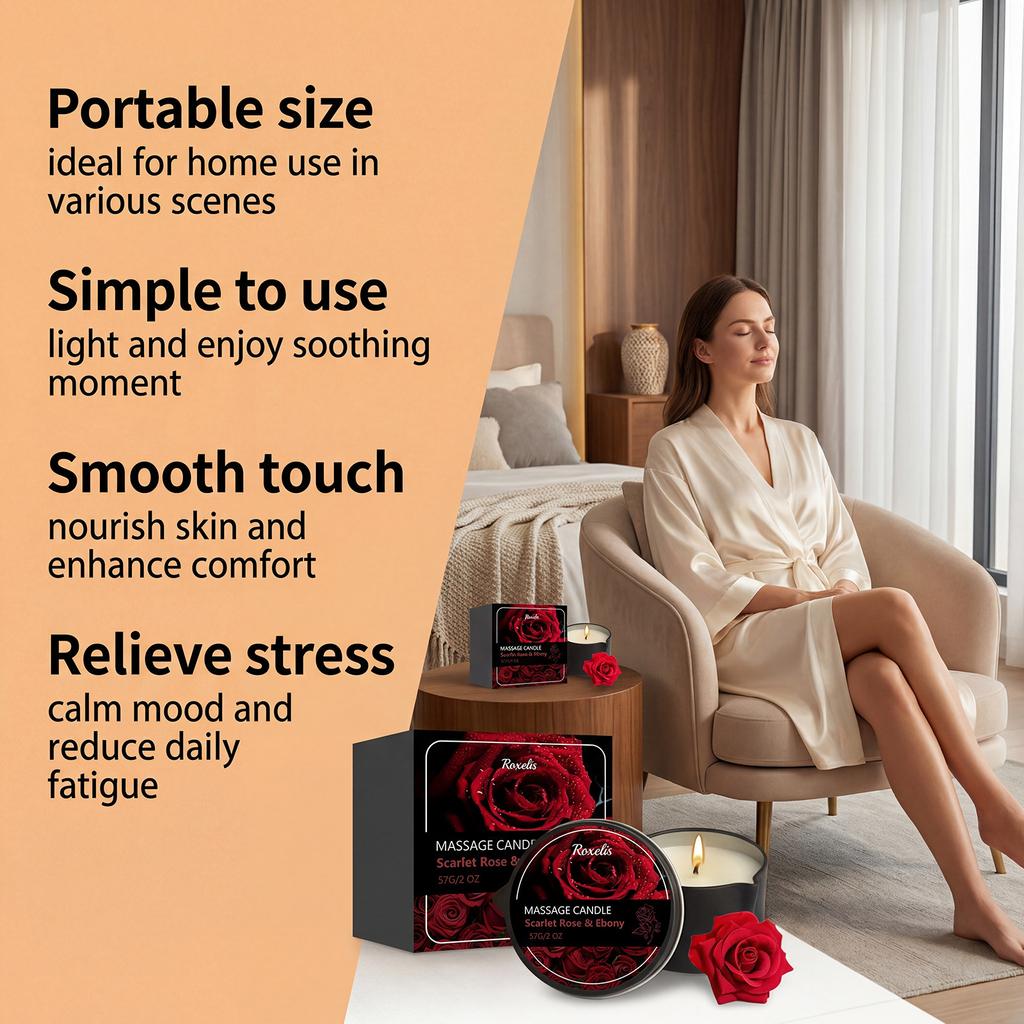 Rose Aromatherapy Oil 57g Home Bedroom Deodorizer Long-Lasting Romantic Valentine Gift Fragrance