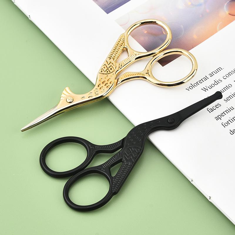 Stainless Steel Eyebrow and Nose Hair Scissors: Rounded Head Trimmer for Beard and Beauty Use