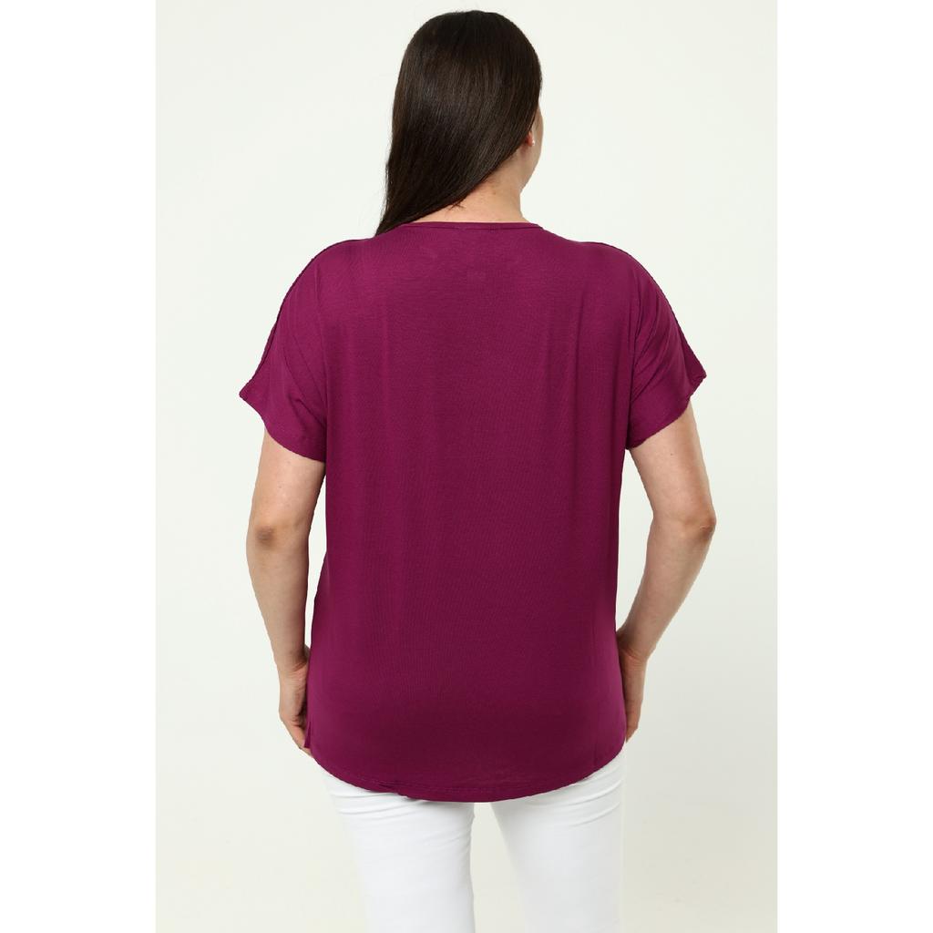 Plus Size Comfort Model Stylish Collar Detailed Cotton Curve Short Sleeve Summer Evening Dress Tunic T-shirt