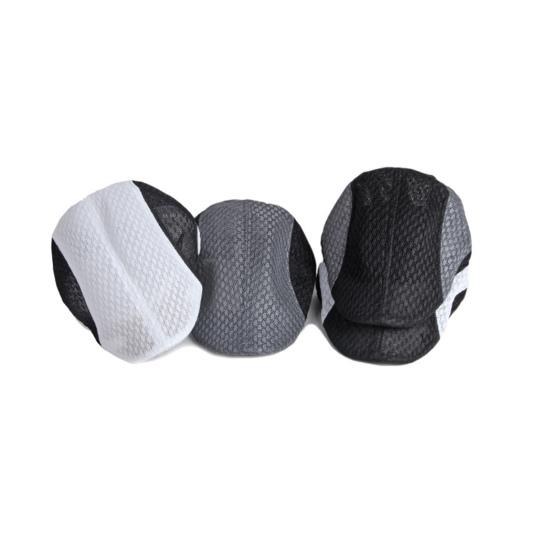 Men Advanced Hat Hollow Out Contrast Color Thin Breathable Soft Sunscreen Washable Men Beret Men Summer Cap Headwear