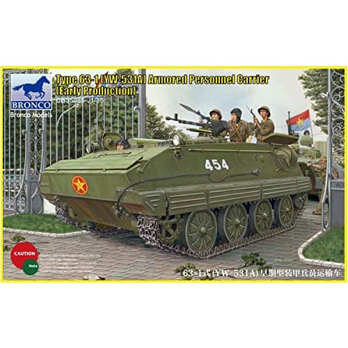 Bronco Model 1/35 Scale Chinese Type 63 A-type YW-531A Armored Personnel Carrier, Vietnam Army, Plastic Model Kit CB35086