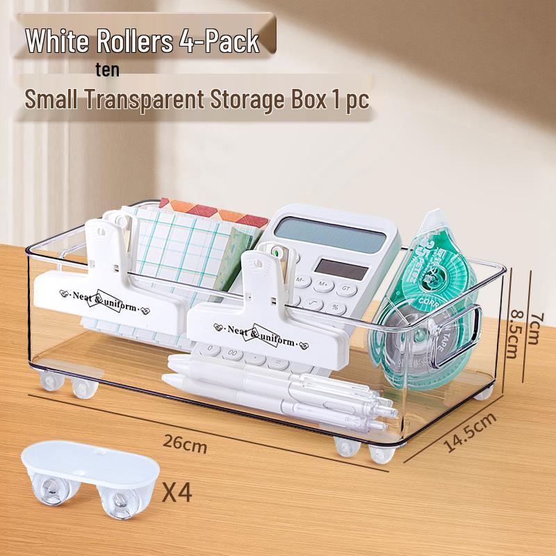 Large Capacity Transparent Acrylic Bookshelf Bookend with Creative Desktop Storage for Dorms & More