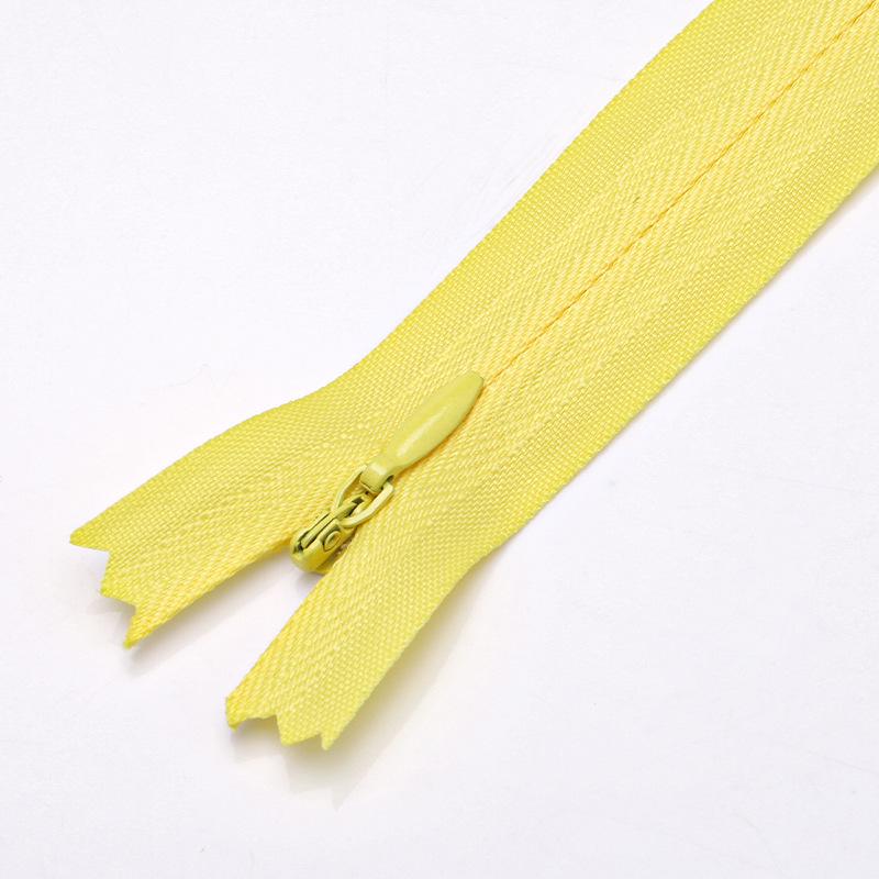 Colored Nylon Invisible Zipper for Home Textiles & Clothing Accessories - #3 Closed-End Design