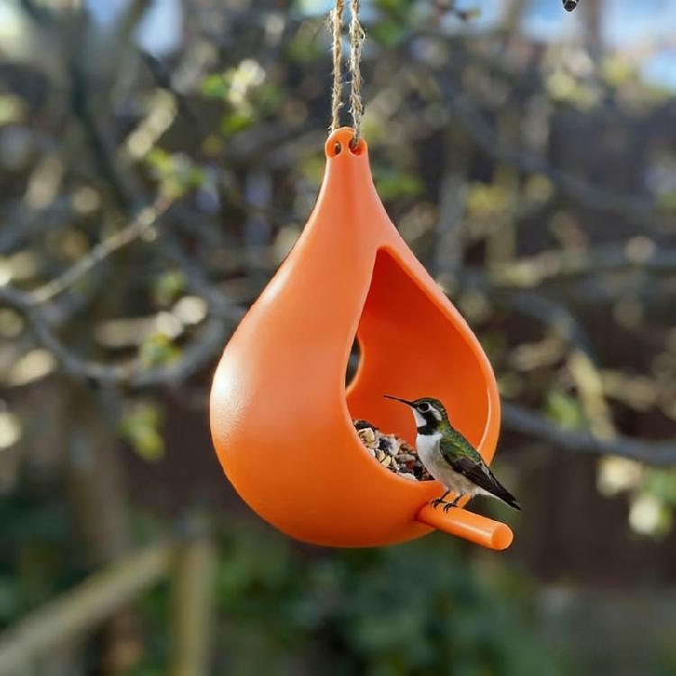 Hängender Vogelhäuschen für den Außenbereich, große Kapazität, einfaches Werkzeug zur Vogelbeobachtung und Fütterung für Garten und Hinterhof, Futterzubehör
